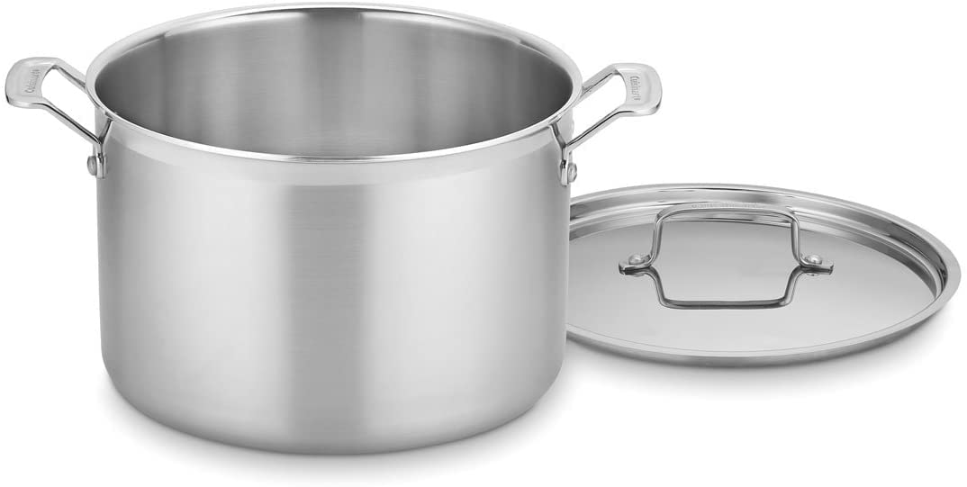 Cuisinart MultiClad Pro 12‑quart face avant montrant la capacité et le couvercle, idéal pour repas familiaux