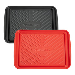 Cuisinart vue avant des deux plateaux noir et rouge pour organisation hygiénique