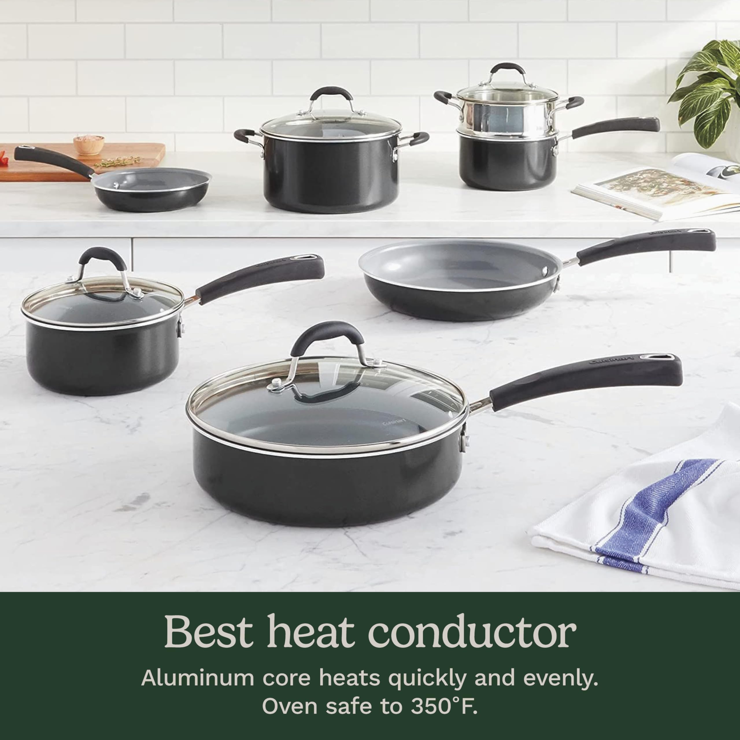 Cuisinart poêle en usage sautant légumes facilement sans accrocher