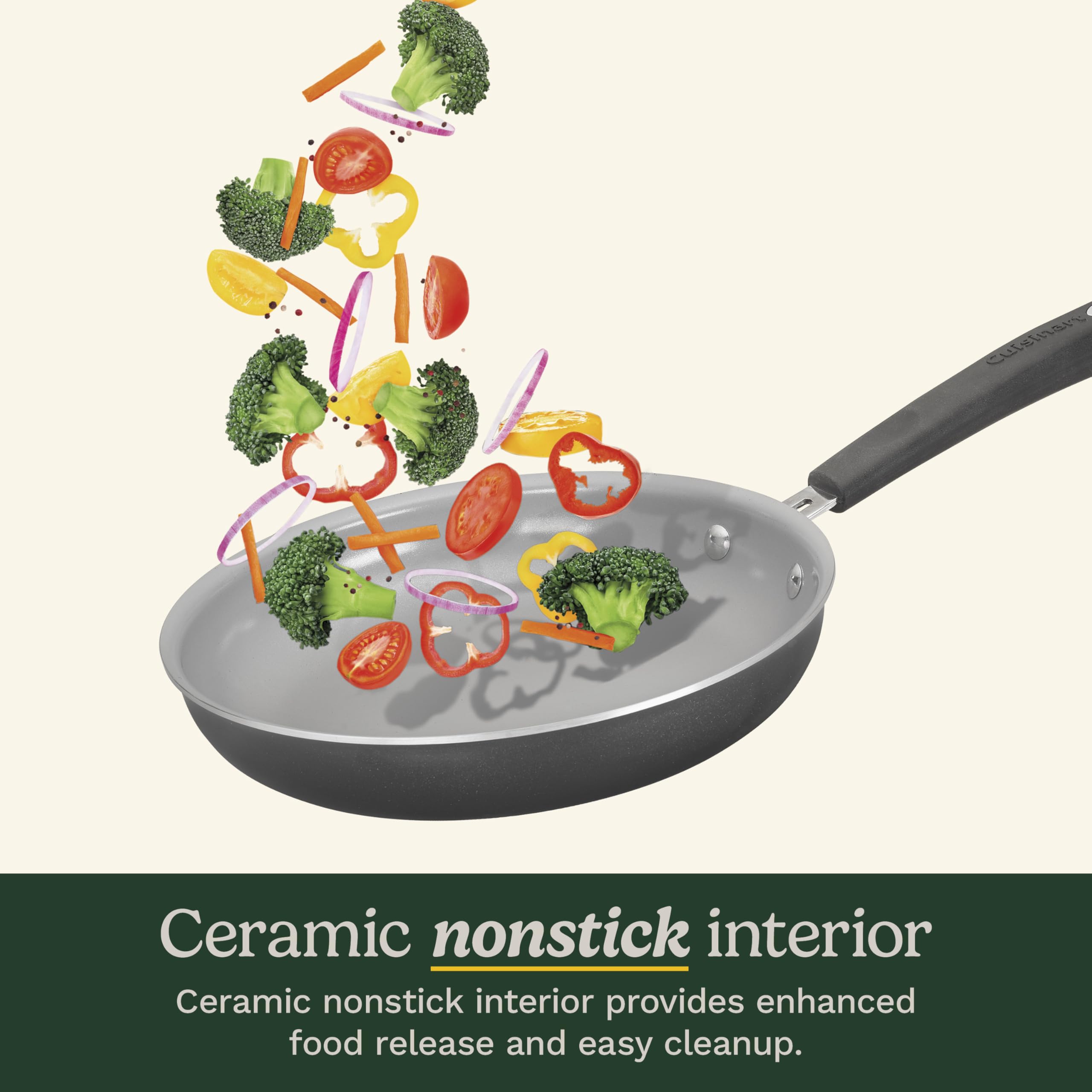Cuisinart poignée silicone rivetée confortable pour une prise sûre