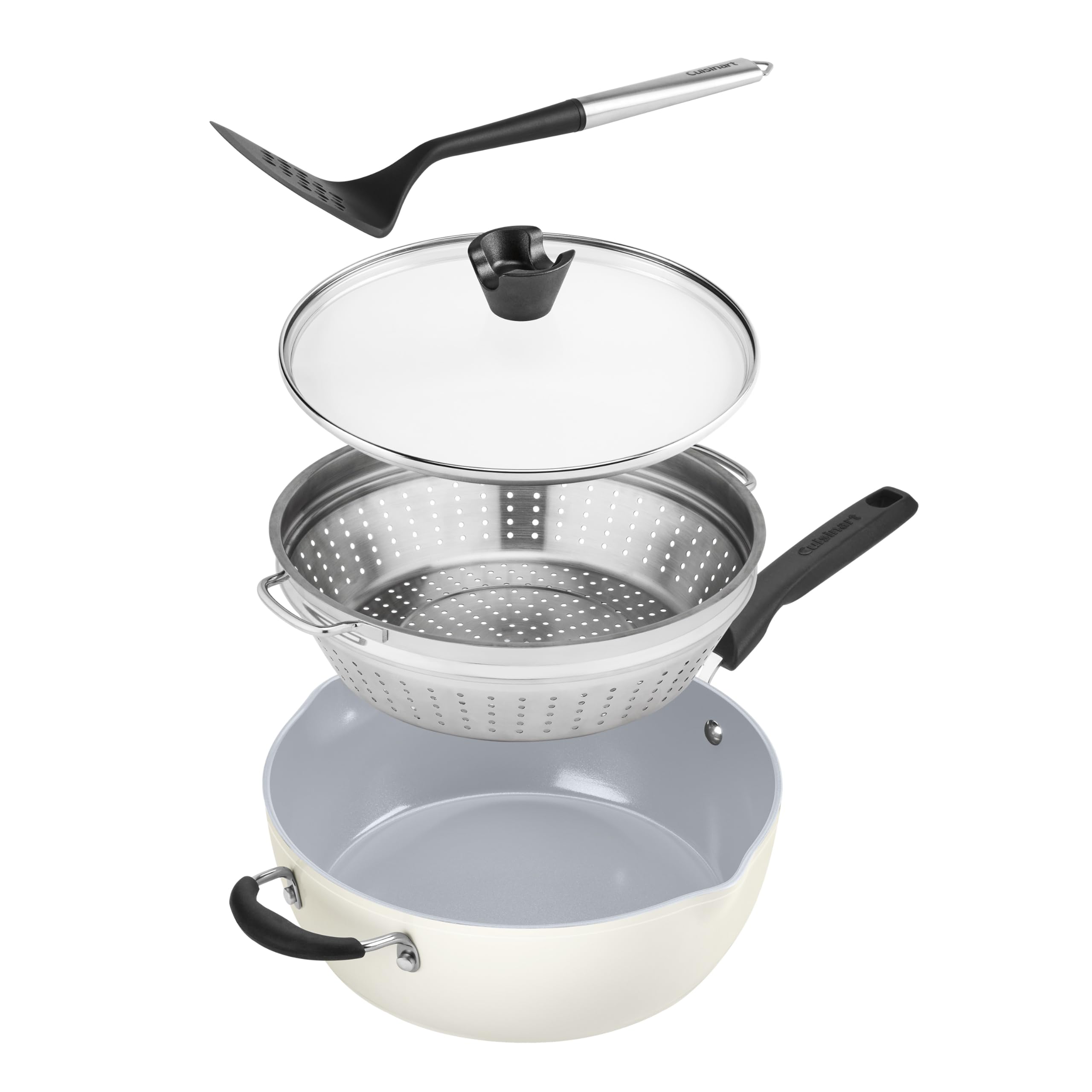 Cuisinart gros plan du revêtement PURELYCERAMIC pour antiadhérence facile