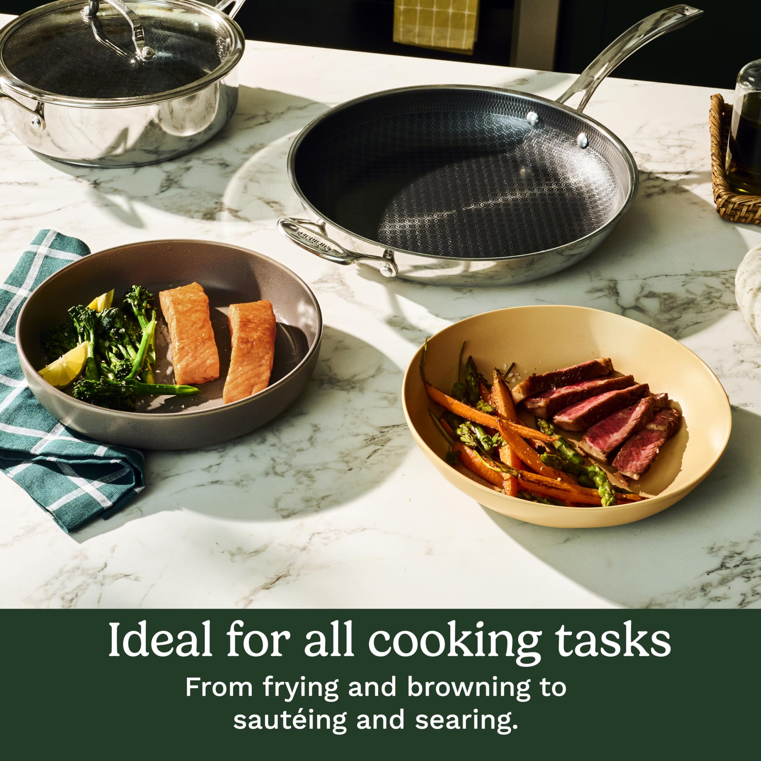 Cuisinart PurelySear poignée d'assistance rivetée pour soulever des plats lourds en toute sécurité