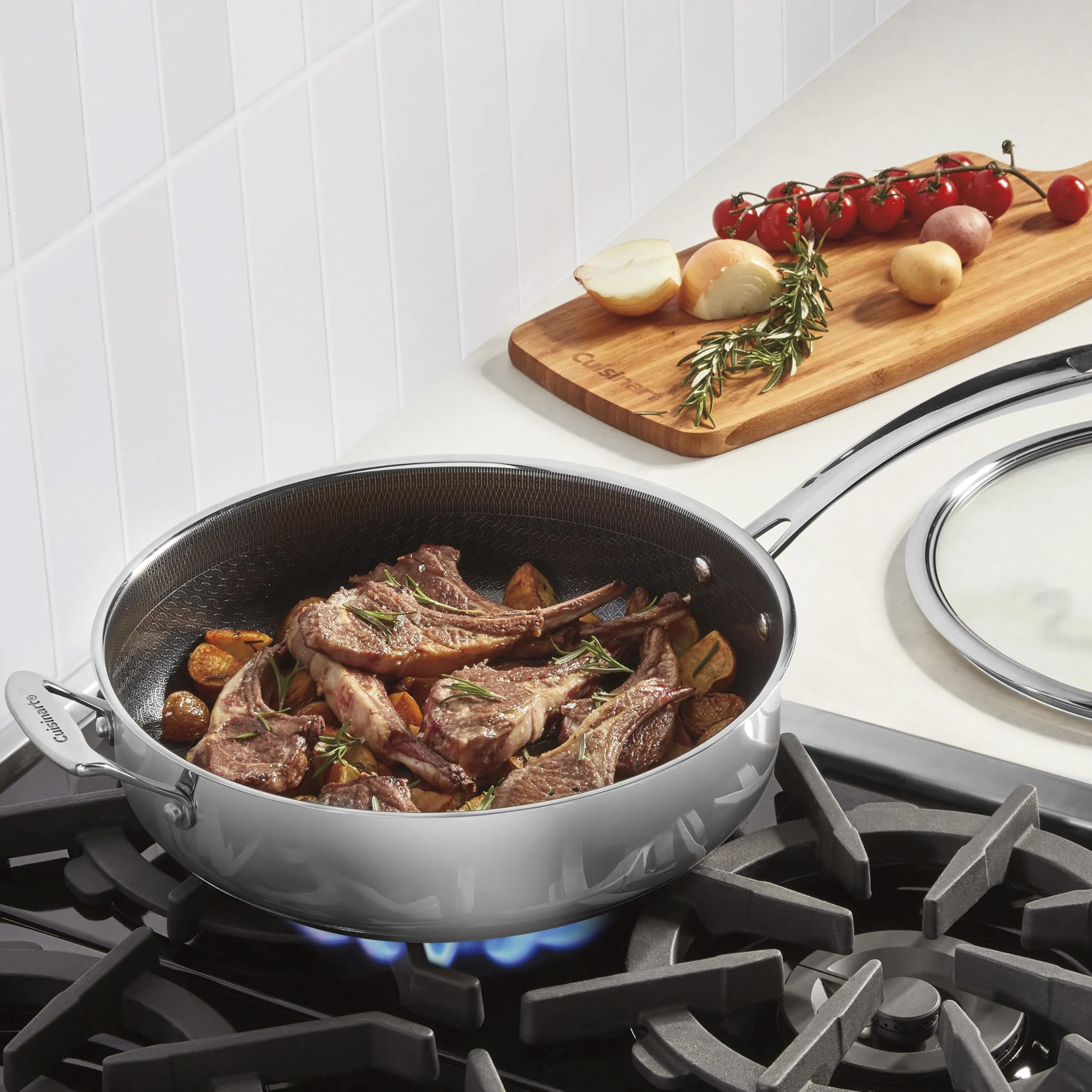 Cuisinart PurelySear base multicouche montrant répartition homogène de la chaleur