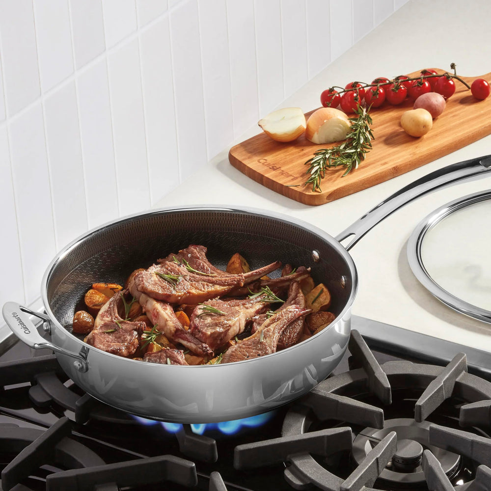 Cuisinart PurelySear base multicouche montrant répartition homogène de la chaleur