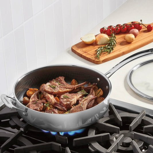 Cuisinart PurelySear base multicouche montrant répartition homogène de la chaleur