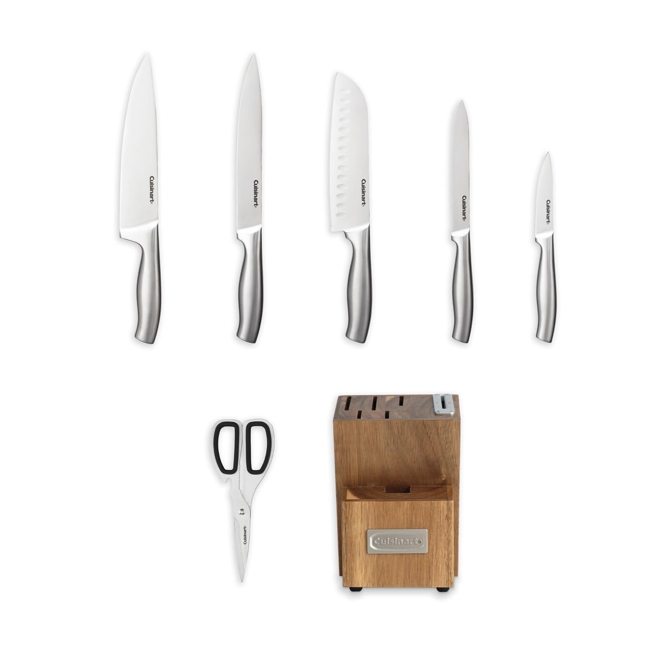 Cuisinart santoku en action tranchant légumes pour coupe régulière