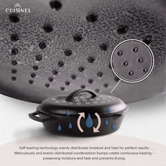 Cuisinel couvercle avec housse silicone en main assurant prise antidérapante