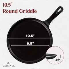 Cuisinel poêle en usage avec crêpe en cuisson illustrant répartition uniforme de la chaleur