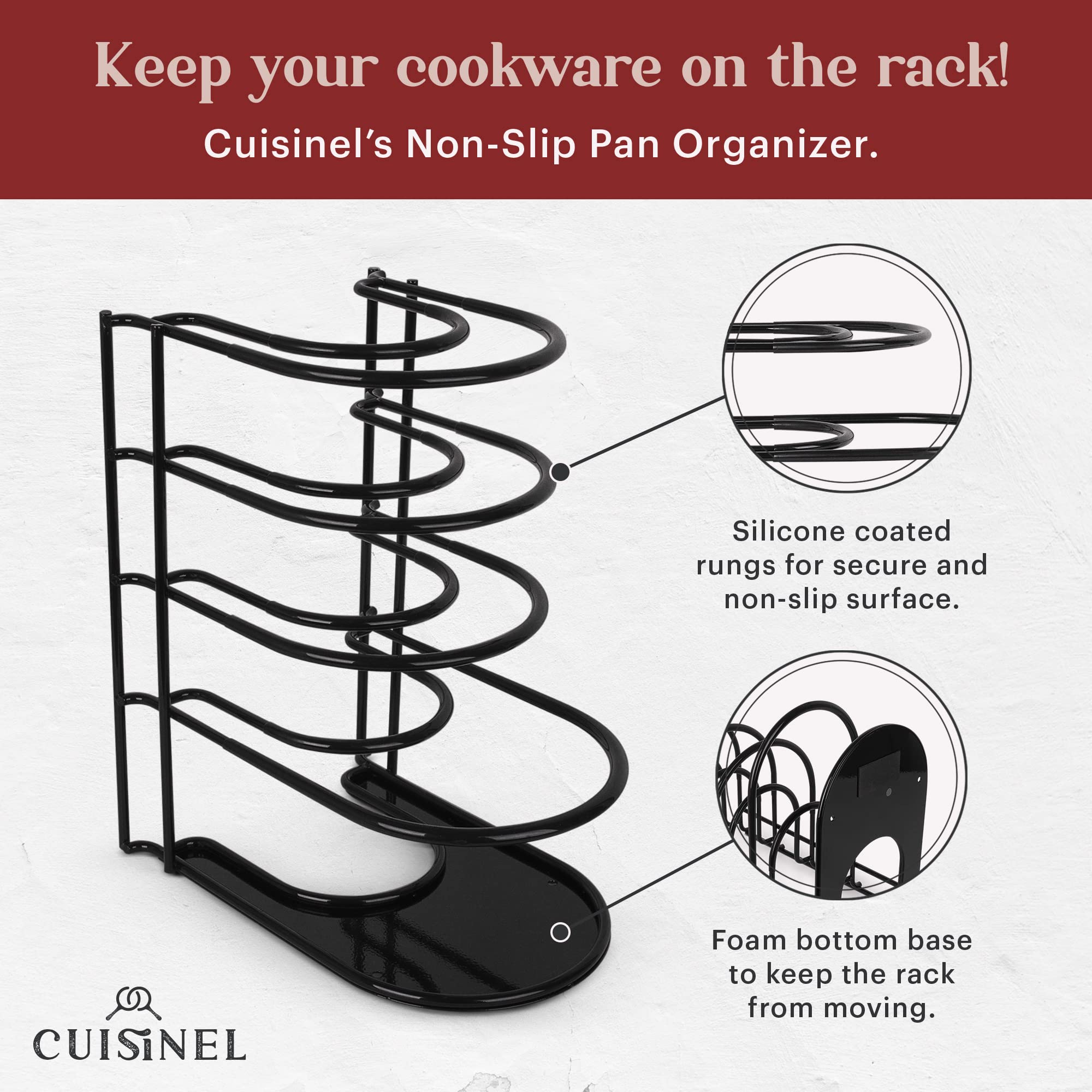 Cuisinel rangement horizontal pour couvercles et planches pratique