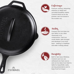 Cuisinel surface pré-assaisonnée montrant texture antidérapante pour saisir aliments