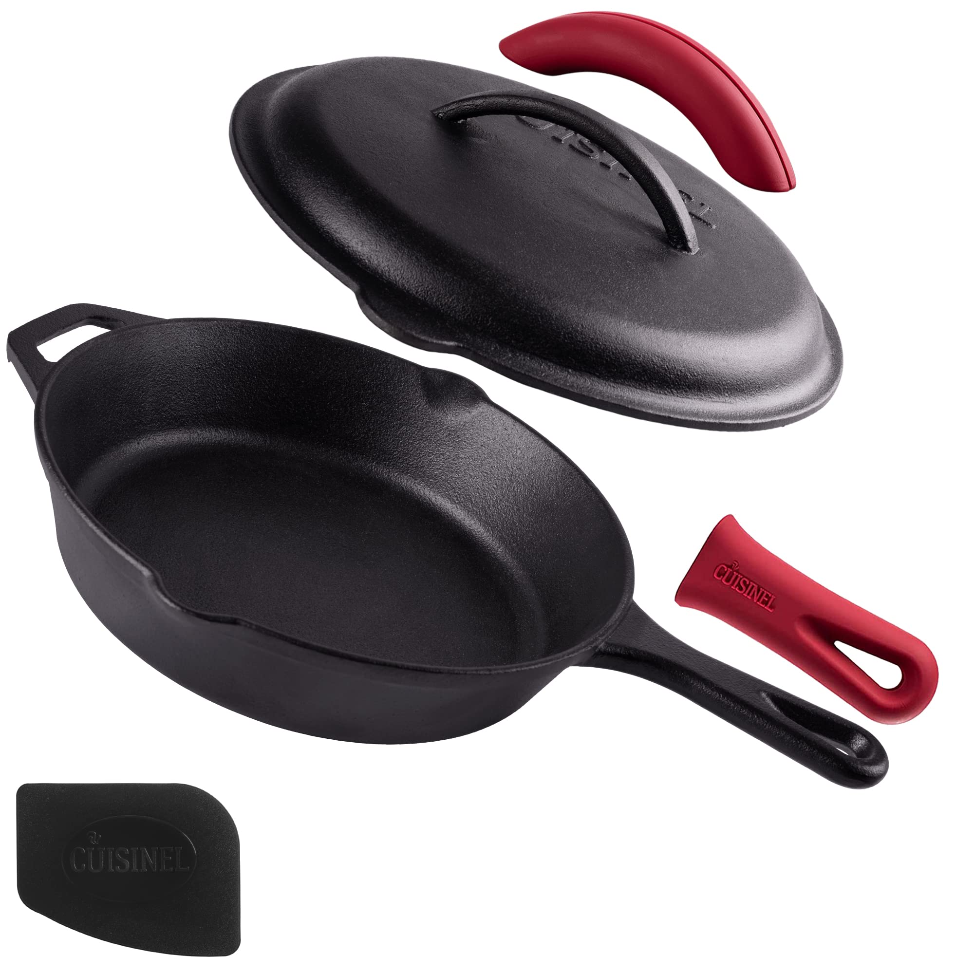 Cuisinel poêle en fonte face avant montrant construction robuste et cuisson homogène