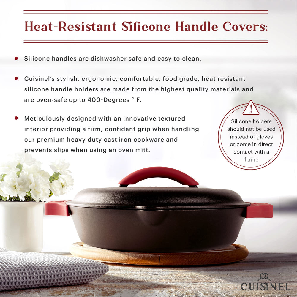 Manchons silicone Cuisinel offrant prise antidérapante et protection