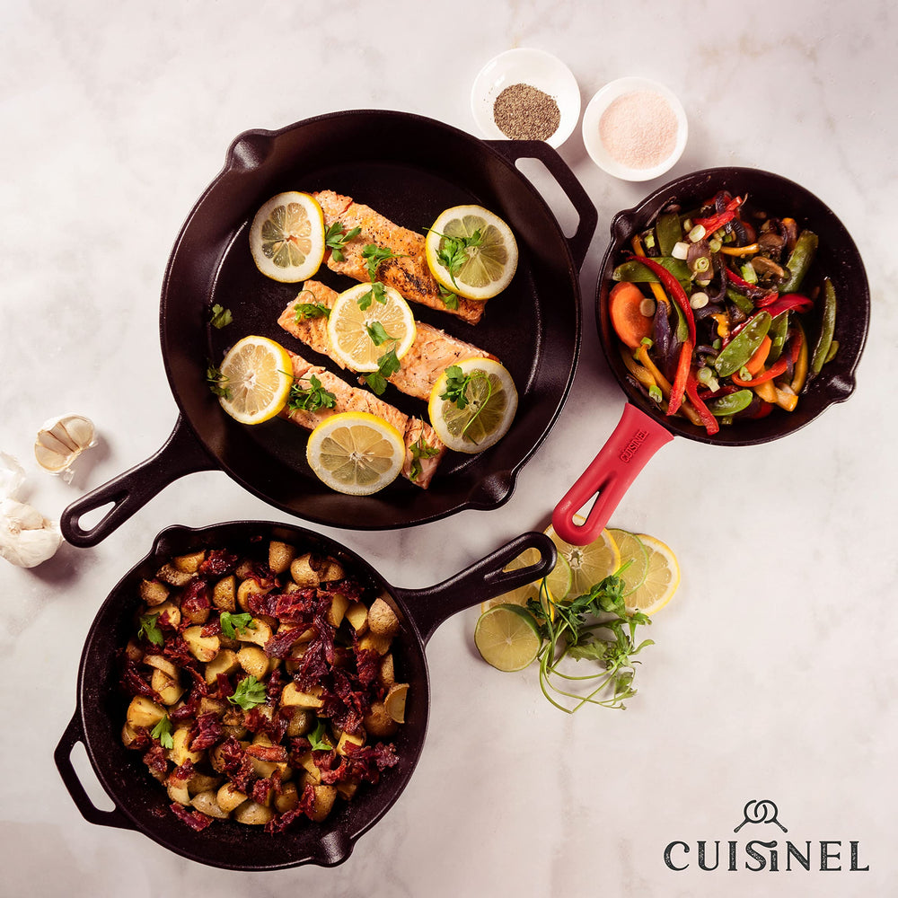Cuisinel comparaison tailles 8 10 12 cm pour visualiser échelle et polyvalence