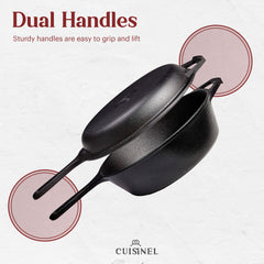 Cuisinel poêle avec couvercle emboîtable pour retenir humidité et arômes