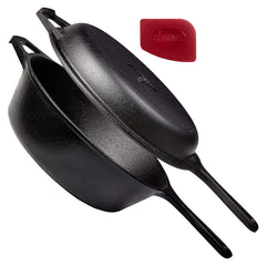 Cuisinel poêle en fonte face avant montrant le design et la solidité