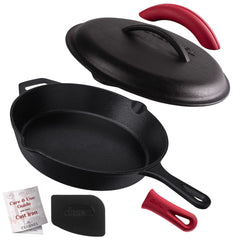 Cuisinel poêle en fonte face avant montrant solide construction et cuisson uniforme