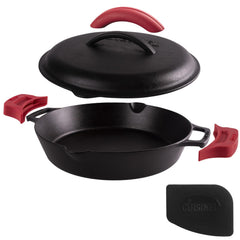 Cuisinel poêle en fonte 30 cm vue de face, cuisson homogène