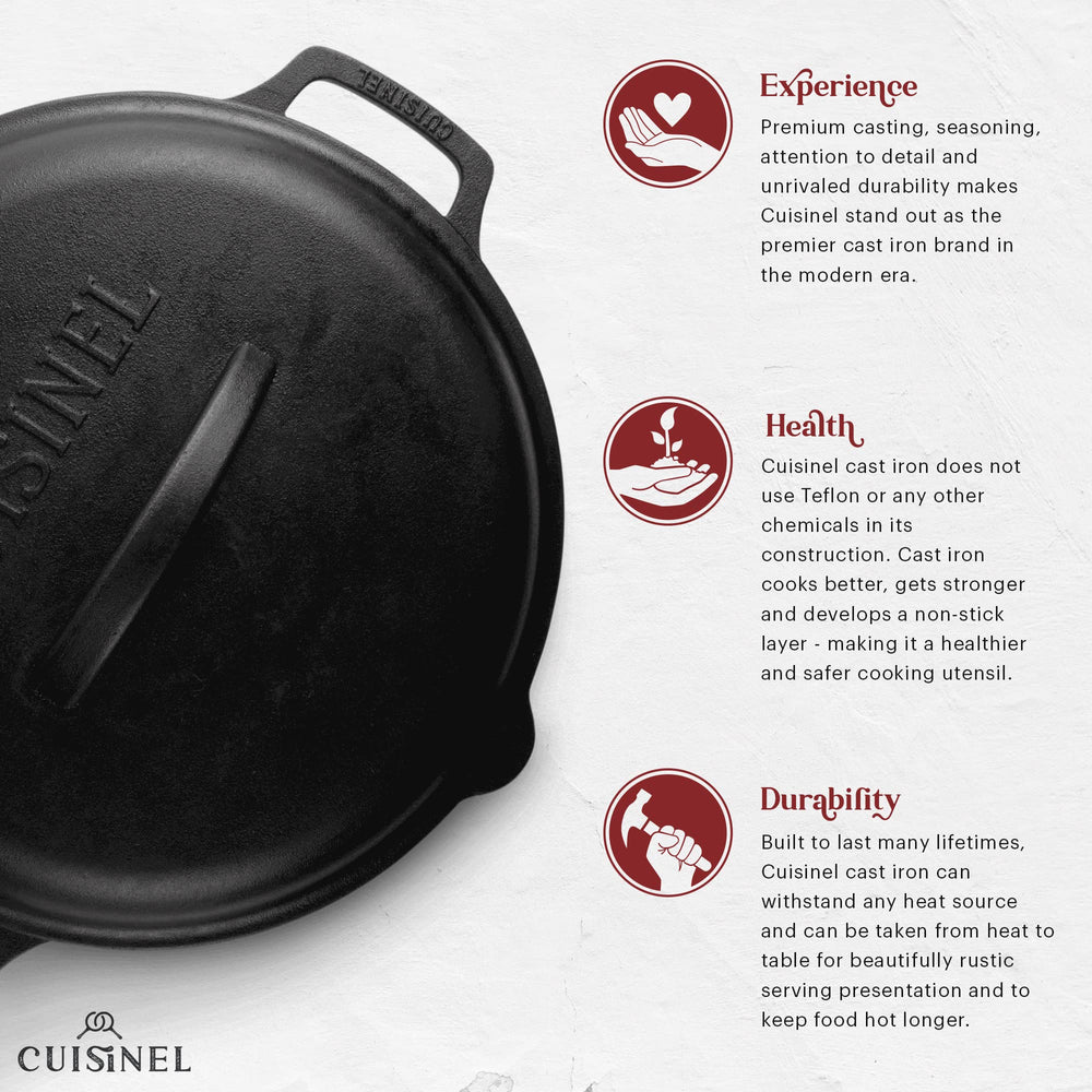 Gros plan surface pré-assaisonnée Cuisinel pour saisir sans accrocher
