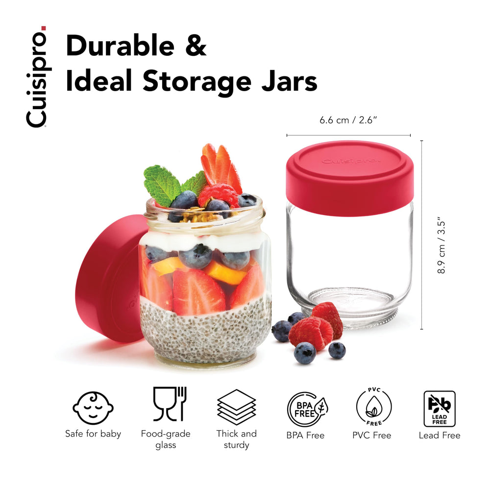 Cuisipro bocal à côté d'une règle pour visualiser la capacité 6 oz
