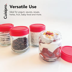 Cuisipro bocal en usage avec yaourt maison pour portion individuelle