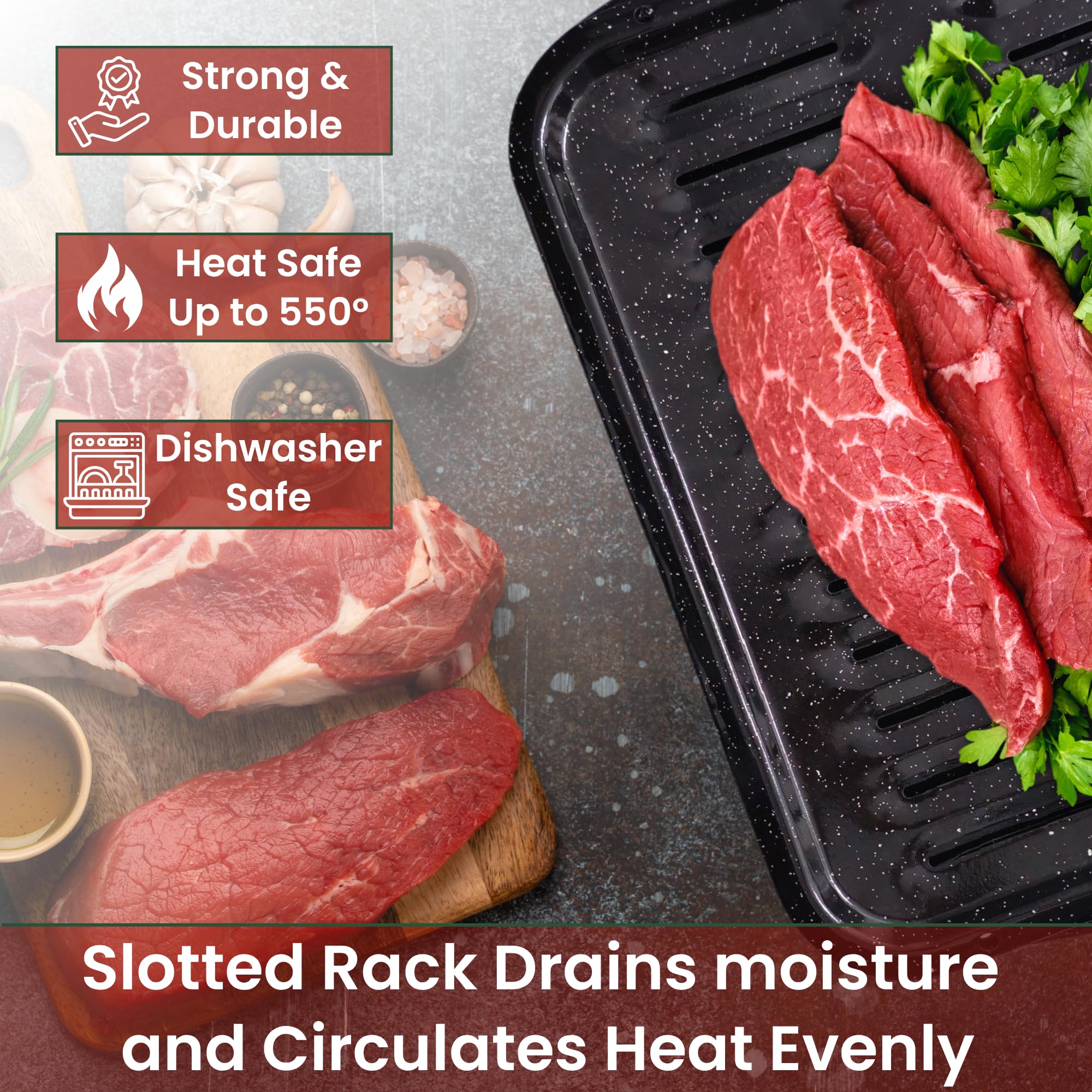 CULINARIN gros plan grille ajourée favorisant circulation chaleur et croustillant