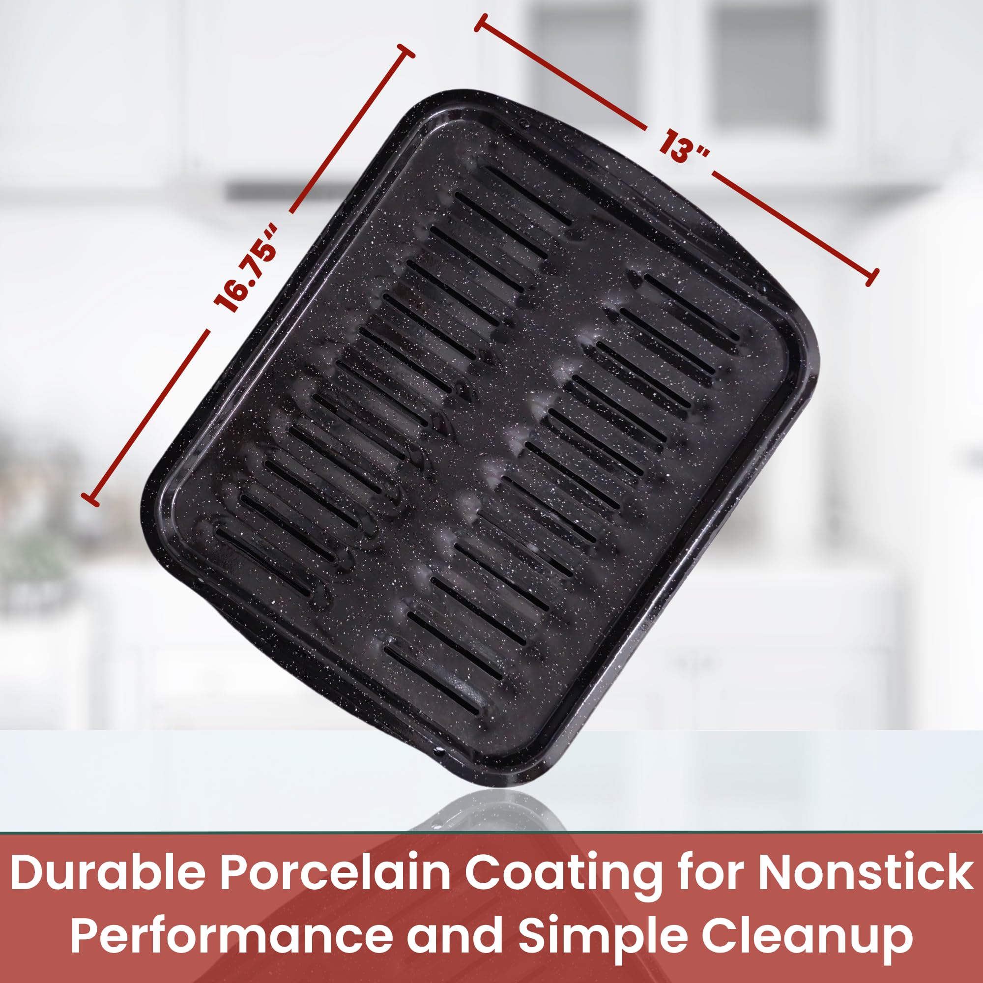 CULINARIN plaque en usage dans un four montrant drainage graisses efficace