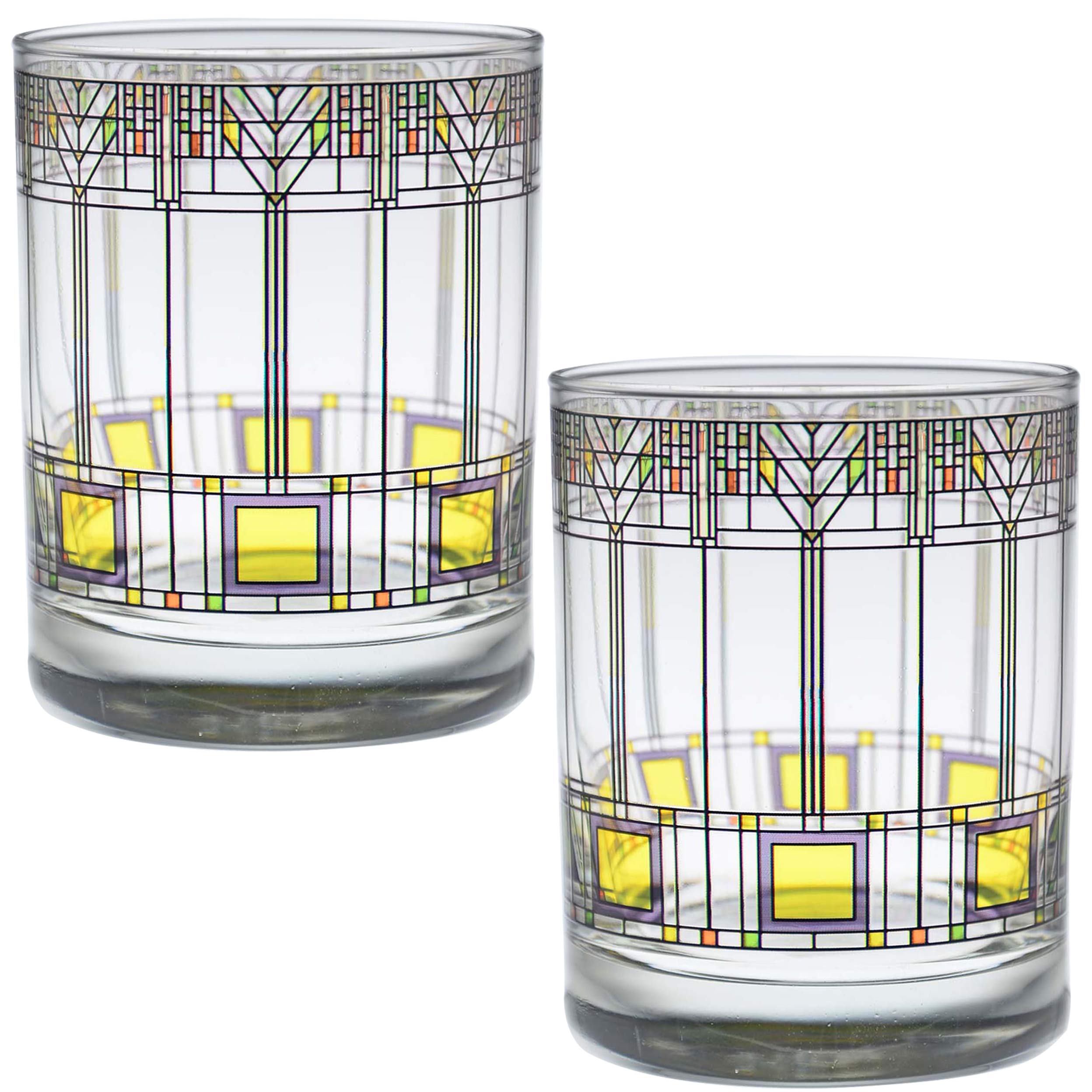 Culver verre face montrant le motif Tree of Life et l'élégance déco