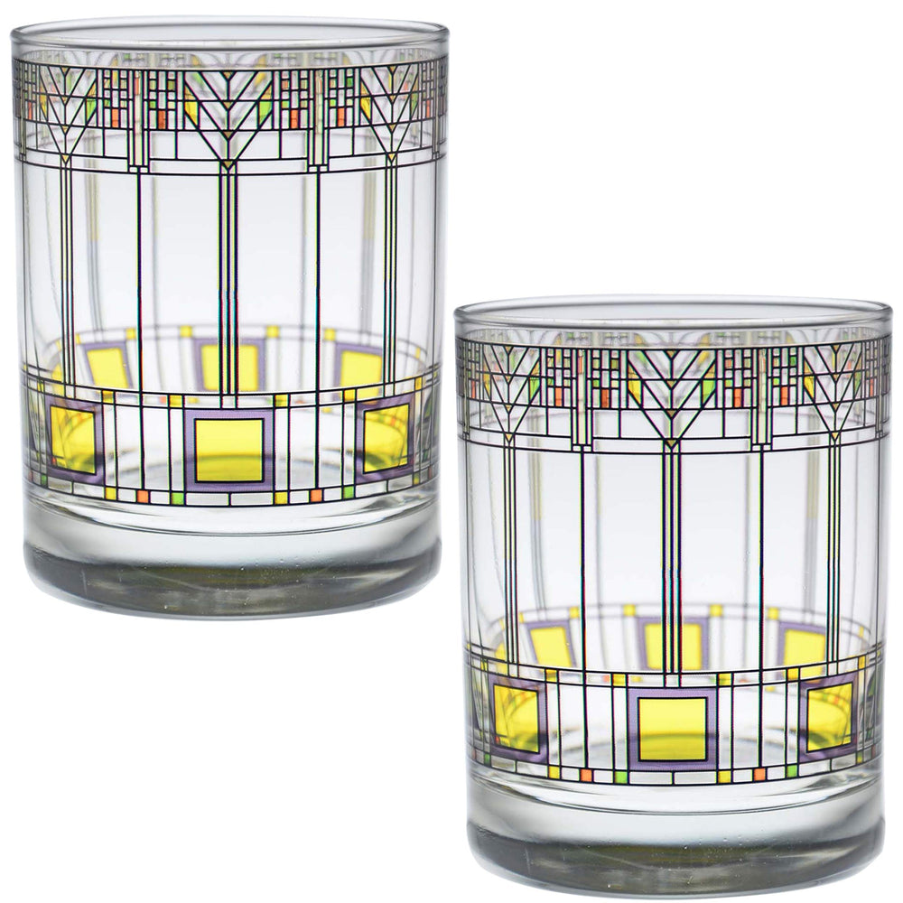 Culver verre face montrant le motif Tree of Life et l'élégance déco