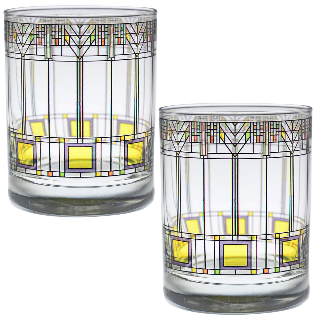 Culver verre face montrant le motif Tree of Life et l'élégance déco