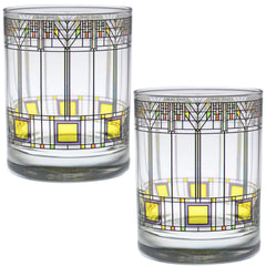 Culver verre face montrant le motif Tree of Life et l'élégance déco