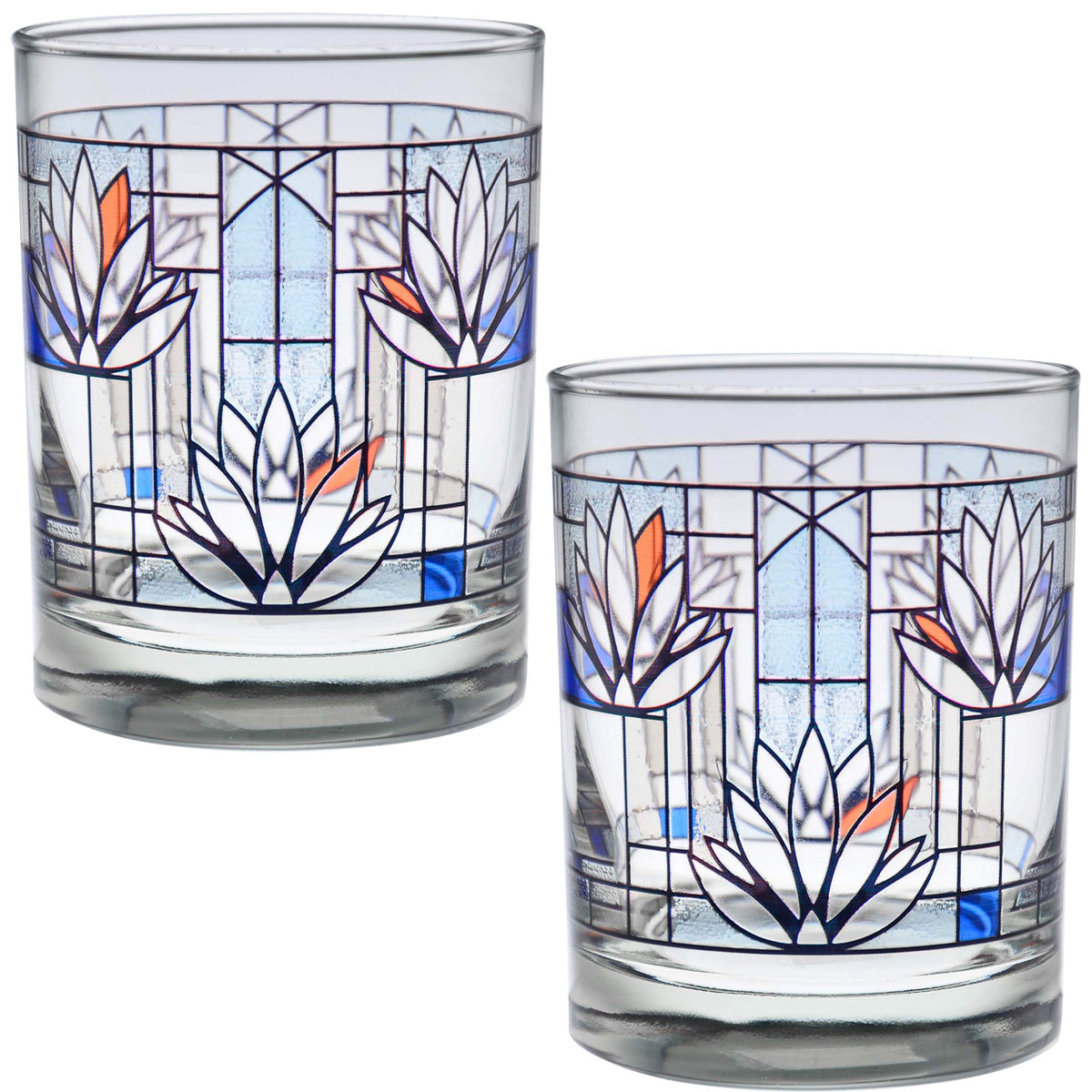 Culver verre Waterlilies face en coffret, cadeau élégant et pratique