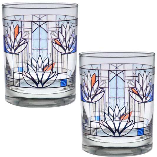 Culver verre Waterlilies face en coffret, cadeau élégant et pratique