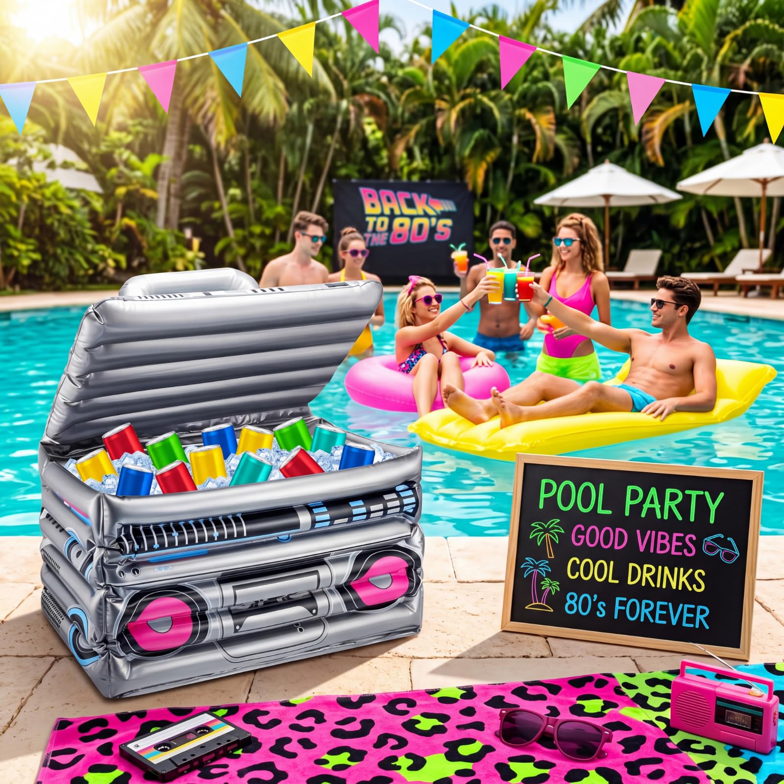 Cunhill boom box à côté d’une canette pour évaluer taille