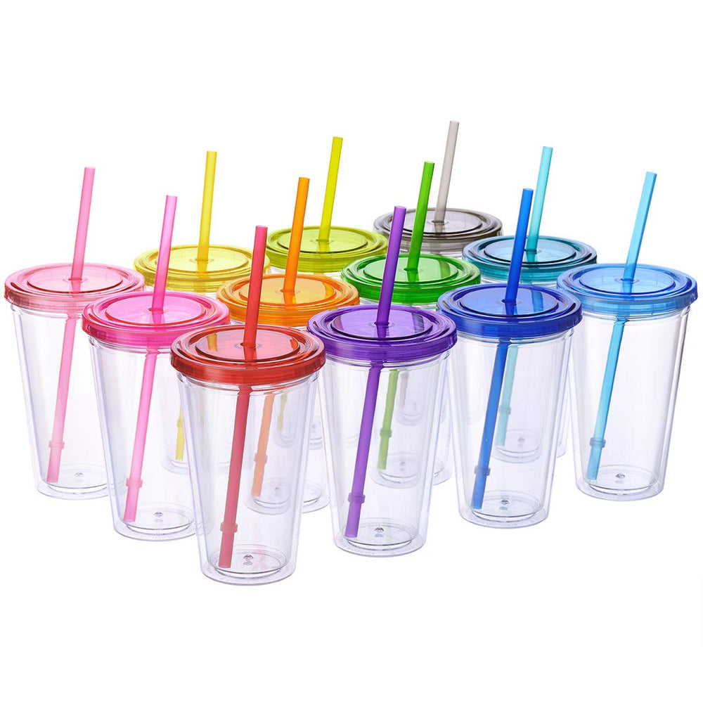 Cupture vue avant du lot de 12 couleurs, identifie facilement chaque verre
