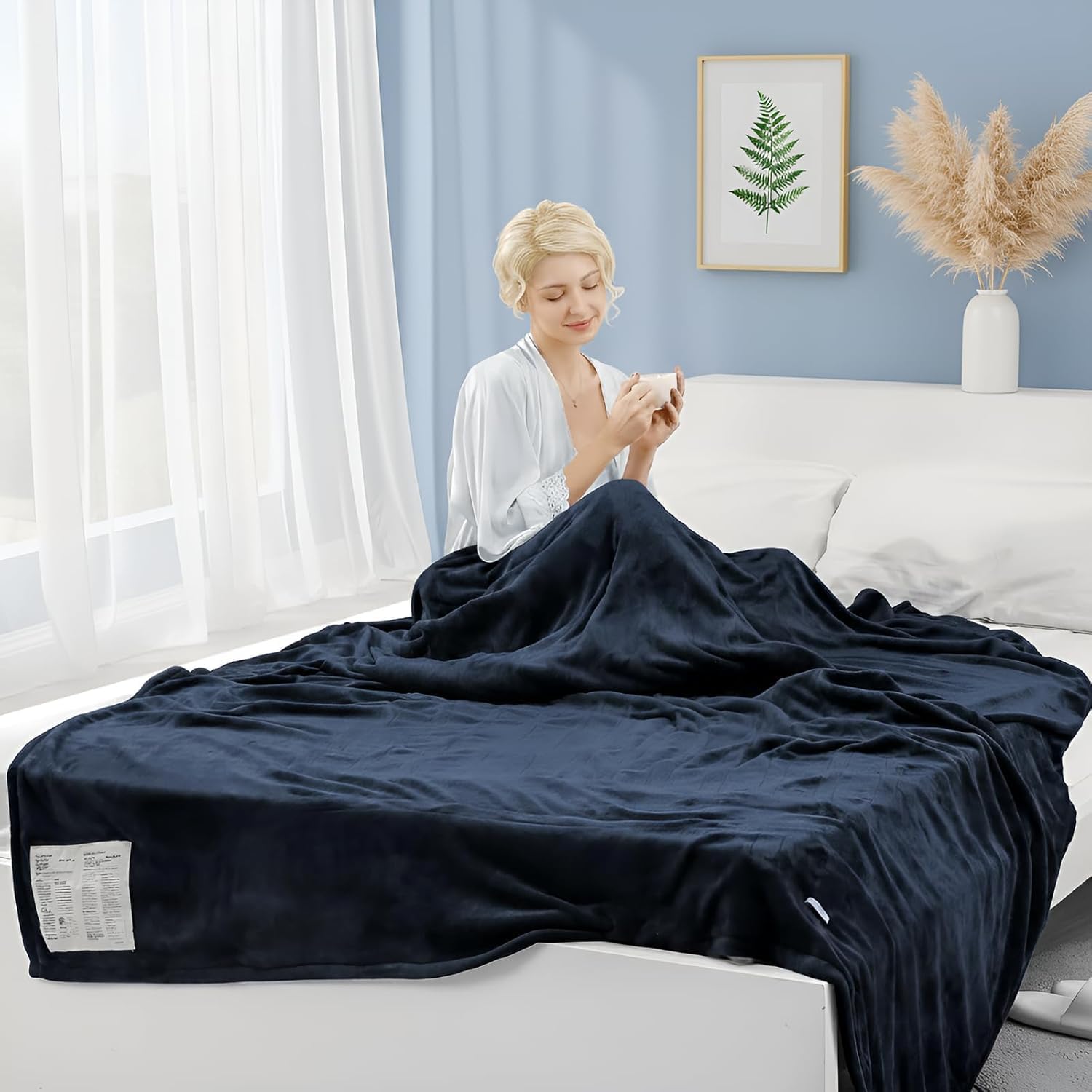 CURECURE gros plan flanelle double-face illustrant texture confortable et chaleur