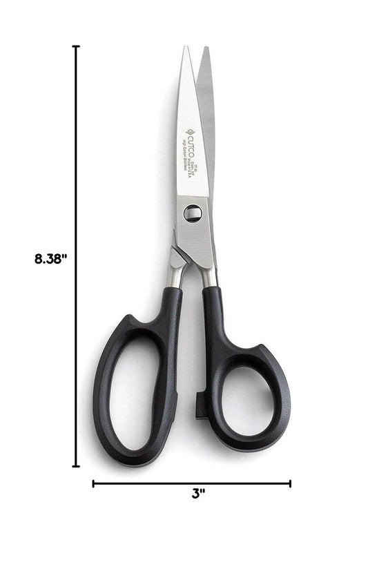 Cutco Super Shears 77 gros plan sur la lame et le système de démontage pour nettoyage facile