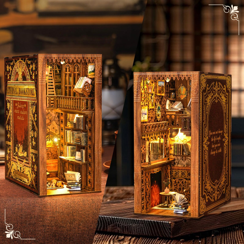 Cutefun book nook main assemblage illustrant la facilité d'assemblage