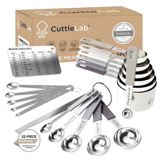CuttleLab ensemble 22 pièces face avant montrant toutes les pièces organisées et gain de place
