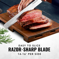 Cutluxe manche en pakkawood triple-riveté pour prise sûre