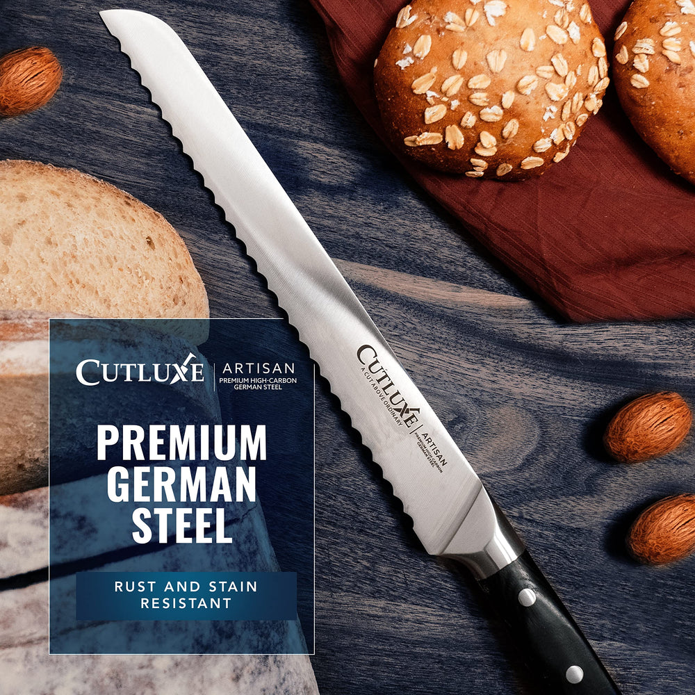 Cutluxe détail des dents de la lame pour coupe efficace