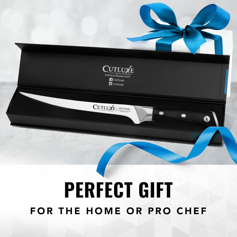 Cutluxe emballage produit et mention de la garantie à vie pour achat serein