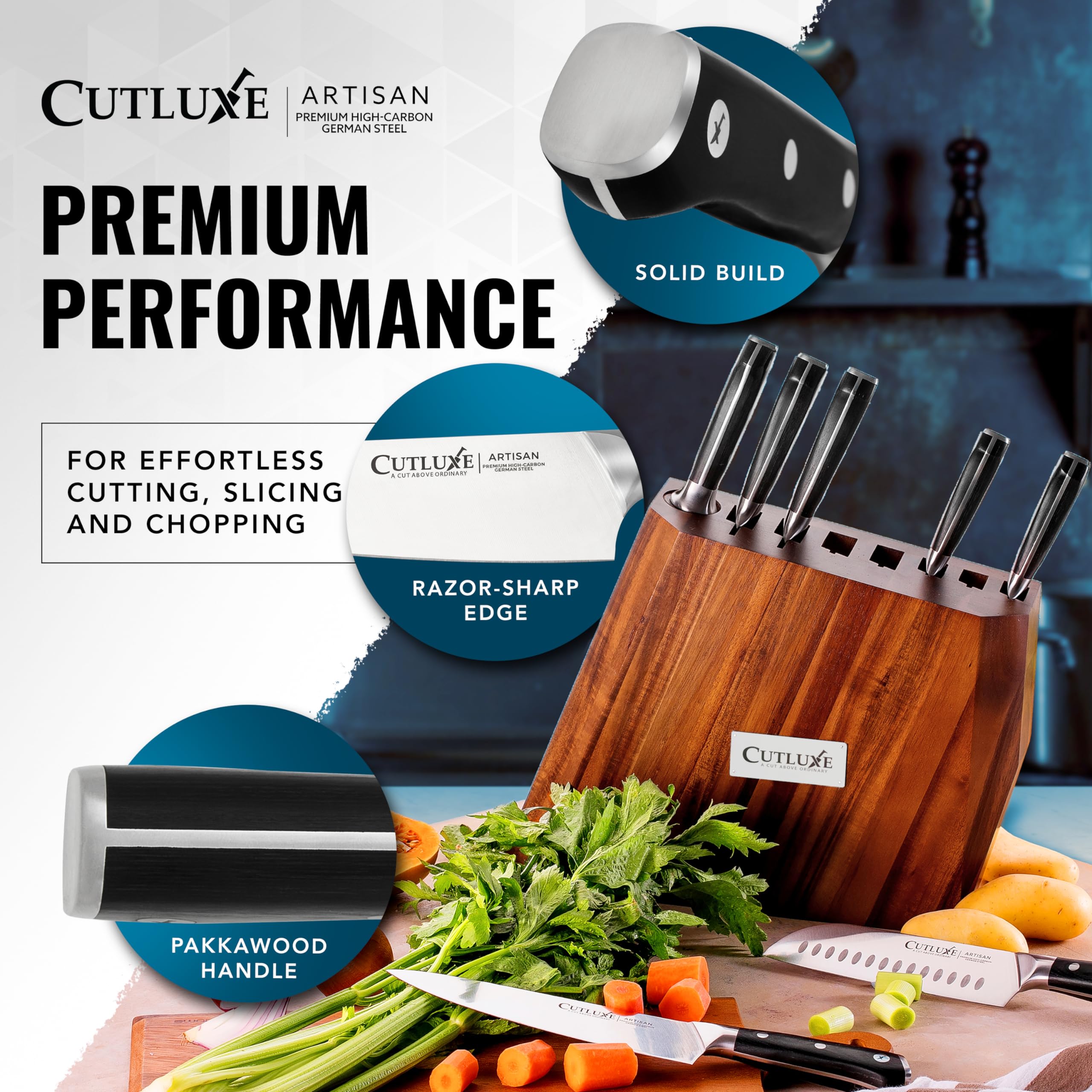 Cutluxe marquage et étiquette sur lame, preuve de qualité
