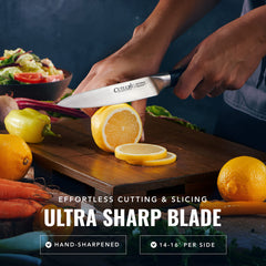 Cutluxe manche pakkawood détail pour prise confortable