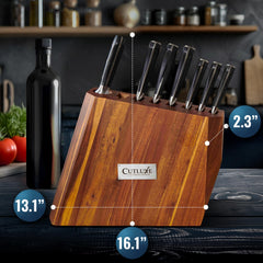 Cutluxe manche pakkawood détail offrant prise stable et confortable