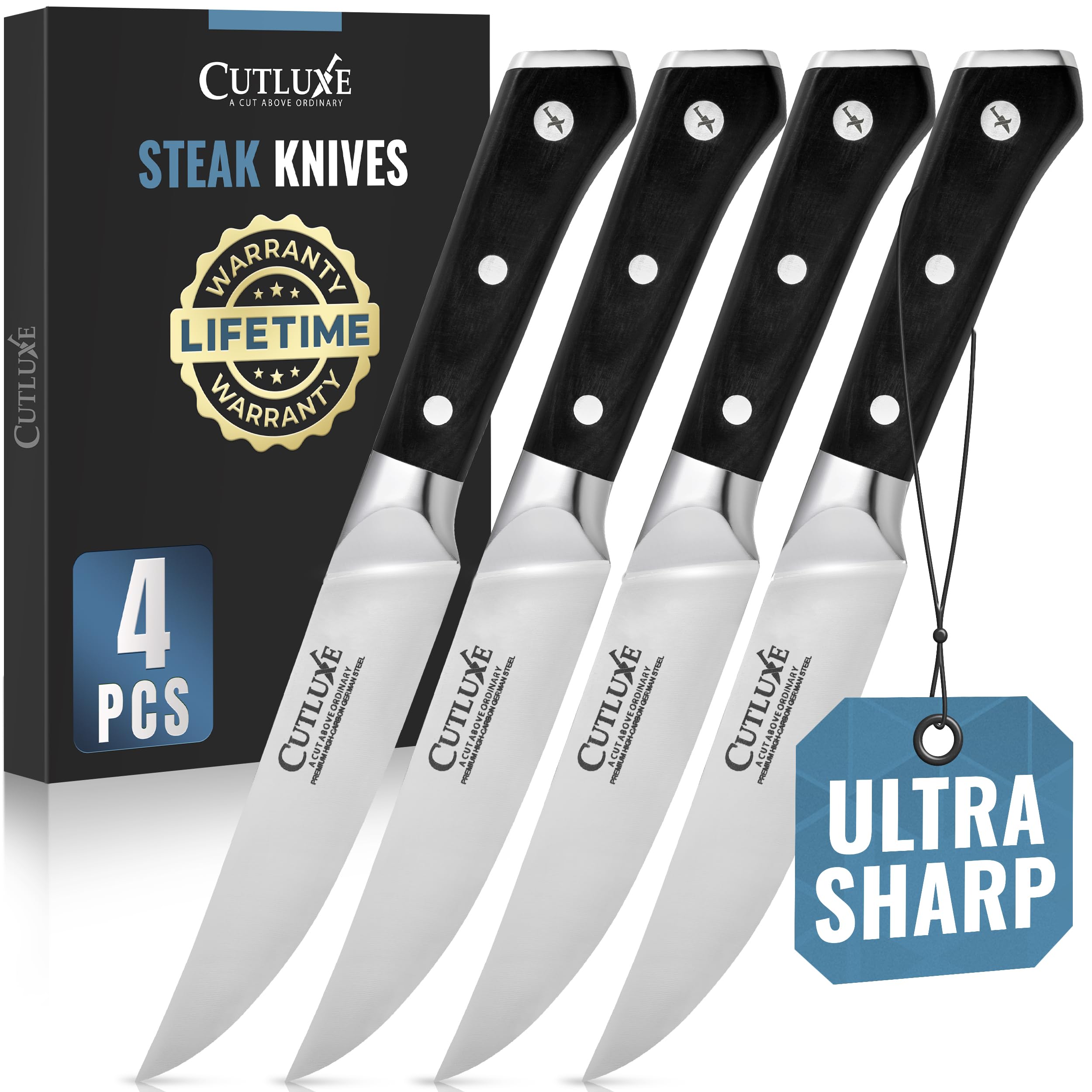 Cutluxe emballage avant présentant le set et l’élégance
