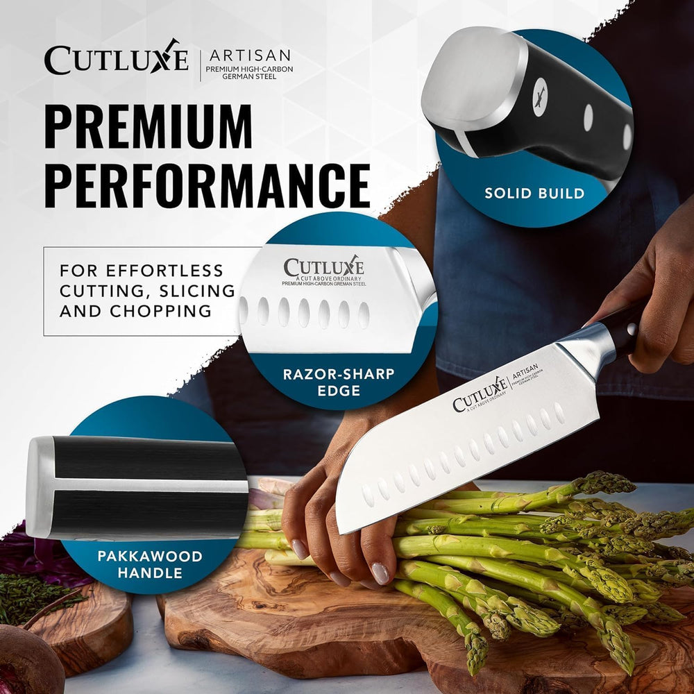 Cutluxe démonstration angle d'affûtage main pour maintenir tranchant