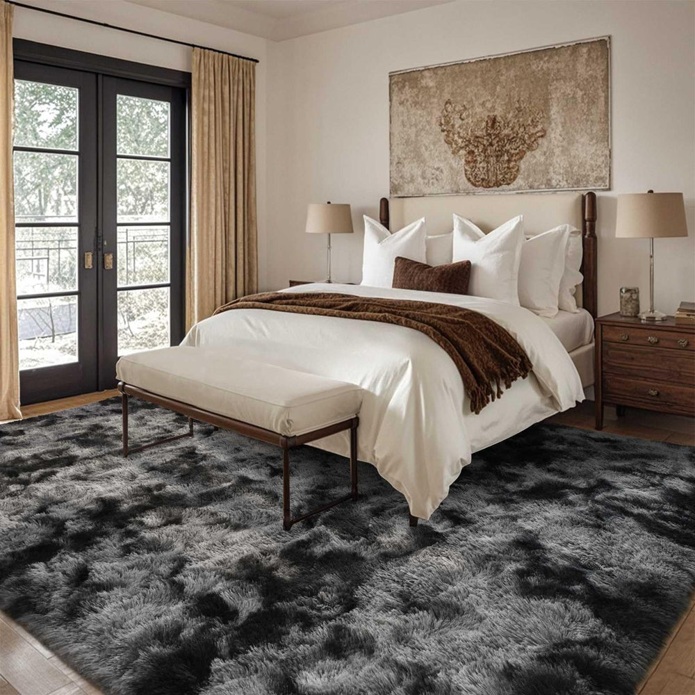 Cuzwlovita tapis placé dans un salon moderne pour ambiance chaleureuse