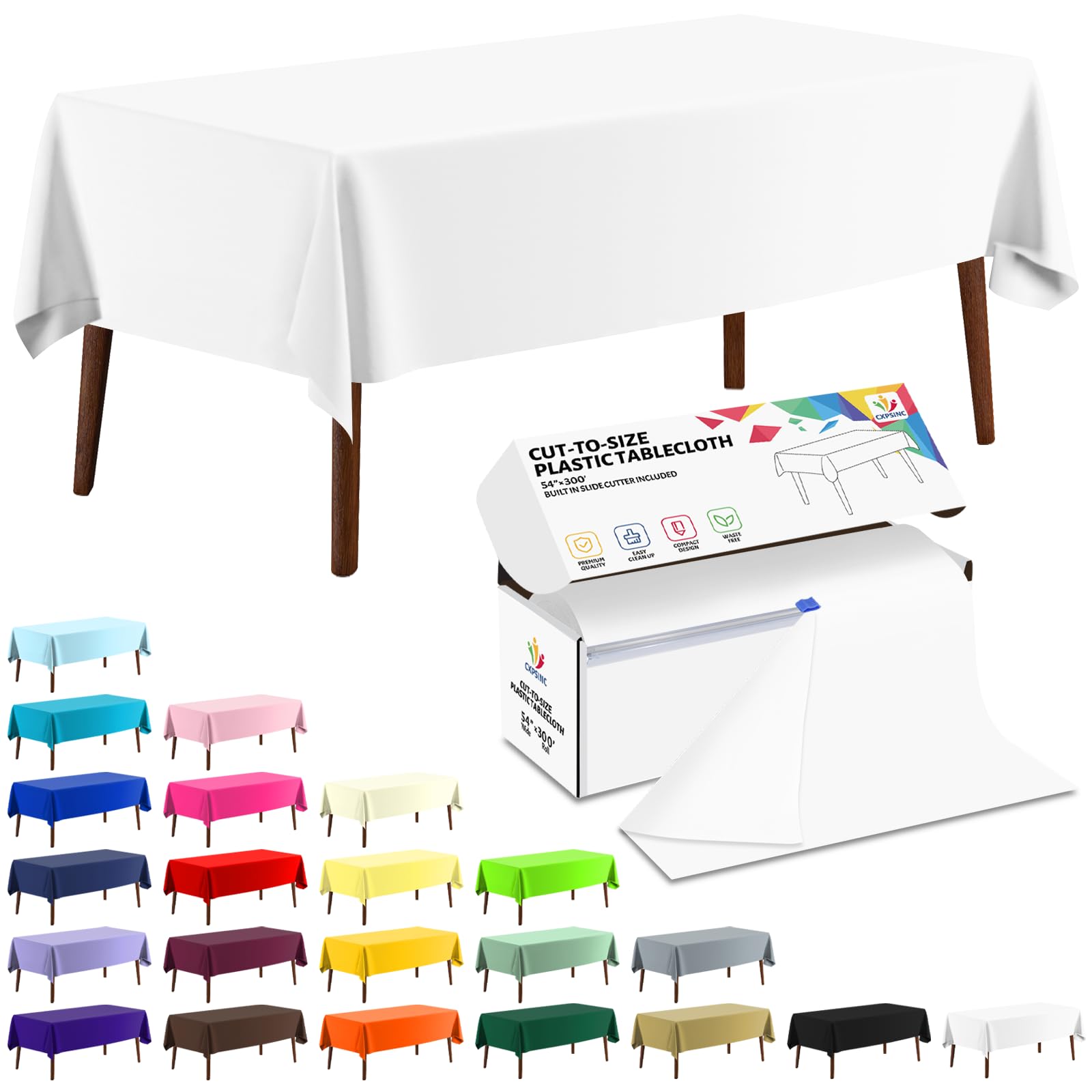 CXPSINC rouleau nappe face avant montrant emballage pratique et protection