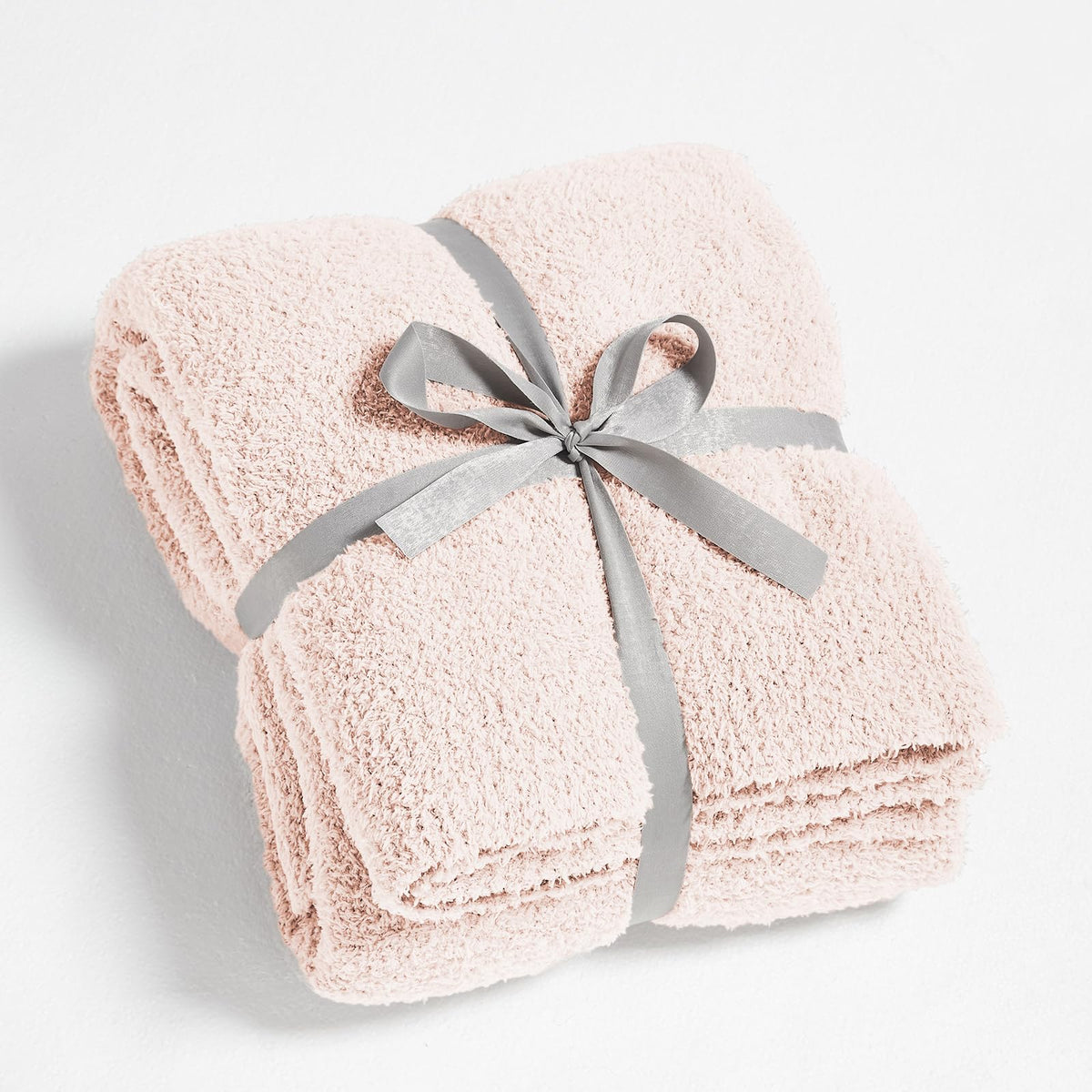 CYMULA vue avant du plaid rose montrant couleur et finition douce
