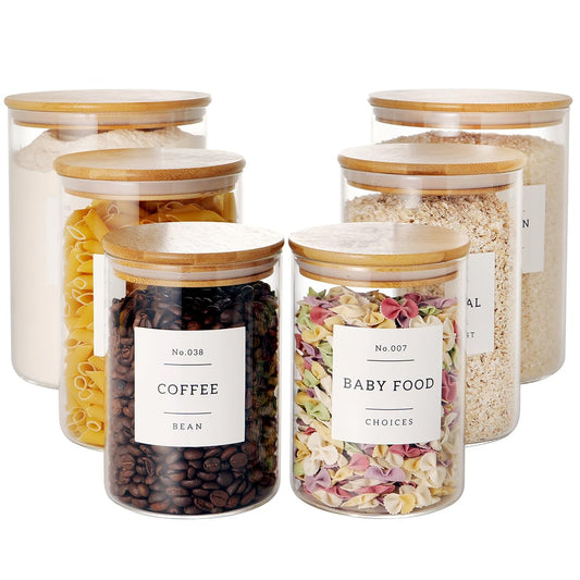 CZZGSM coffret de 6 bocaux en verre - cadeau pratique et organisé